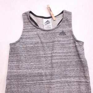 Adidas Sleeveless Athletic One Piece Youth Boys Size S Gray Black